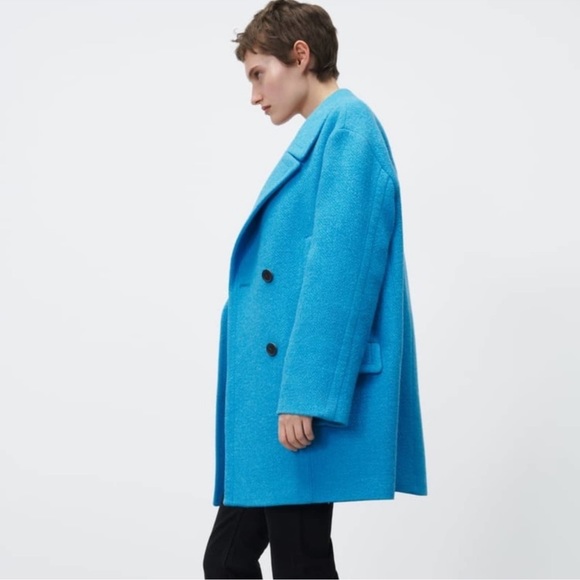 Zara OVERSIZED DOUBLE-BREASTED COAT - Picture 11 of 11